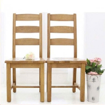 Ghế 3 Nan : 100% Gỗ Sồi + Mặt Ghế Gỗ 